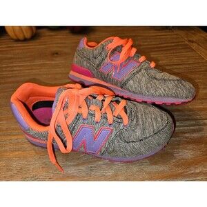 New Balance orange/purple/grey heather women size 4 #KL574BOG